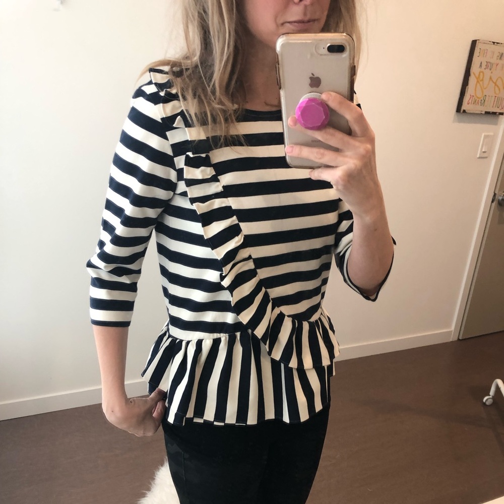 J.Crew Size Small Ruffle Top - Picture 2 of 6